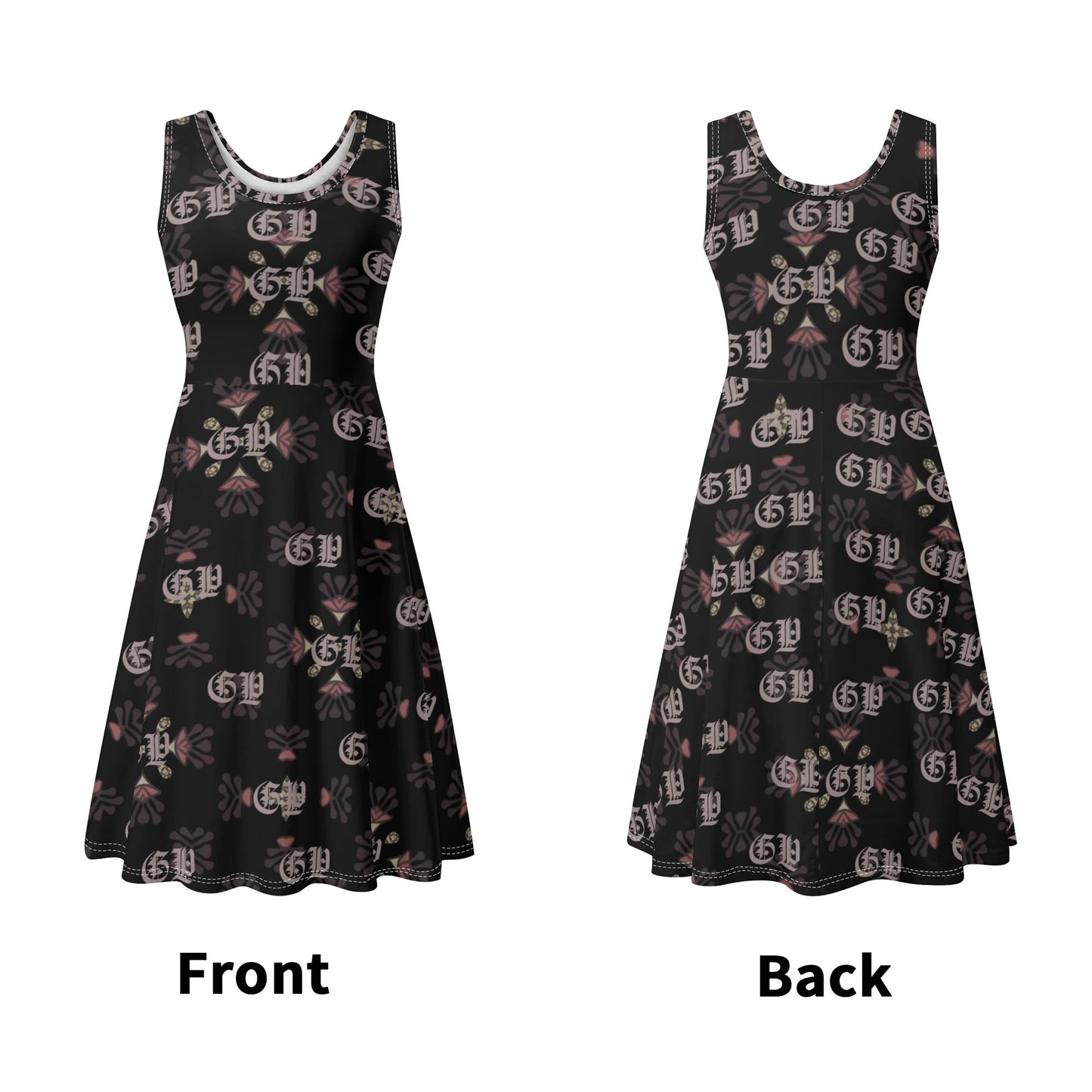 Robe débardeur Mini portefeuille pour femmes, col rond, sans manches